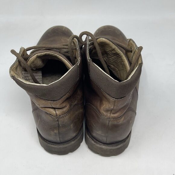 BOGS Johnny 5 Eye Ankle Boots Mens 8.5 Brown Leather Waterproof Slip Resistant - Picture 10 of 16